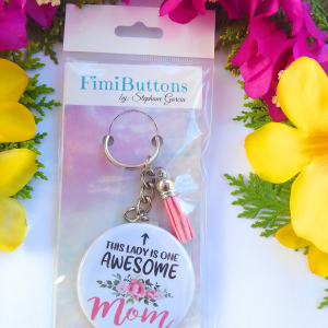 Awesome Mom Keychain