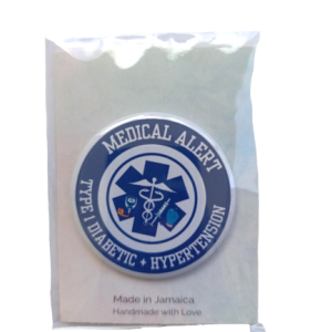 Type 1 Diabetic & Hypertension Medical Alert Button